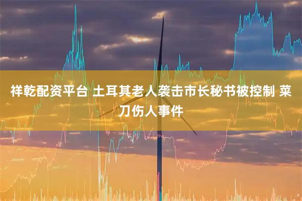 祥乾配资平台 土耳其老人袭击市长秘书被控制 菜刀伤人事件